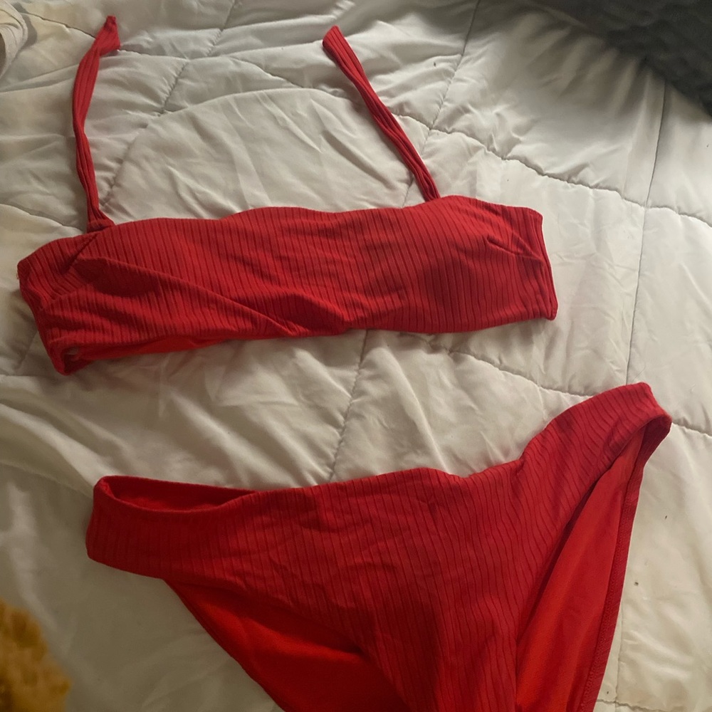Strapless Bandeau Red bikini